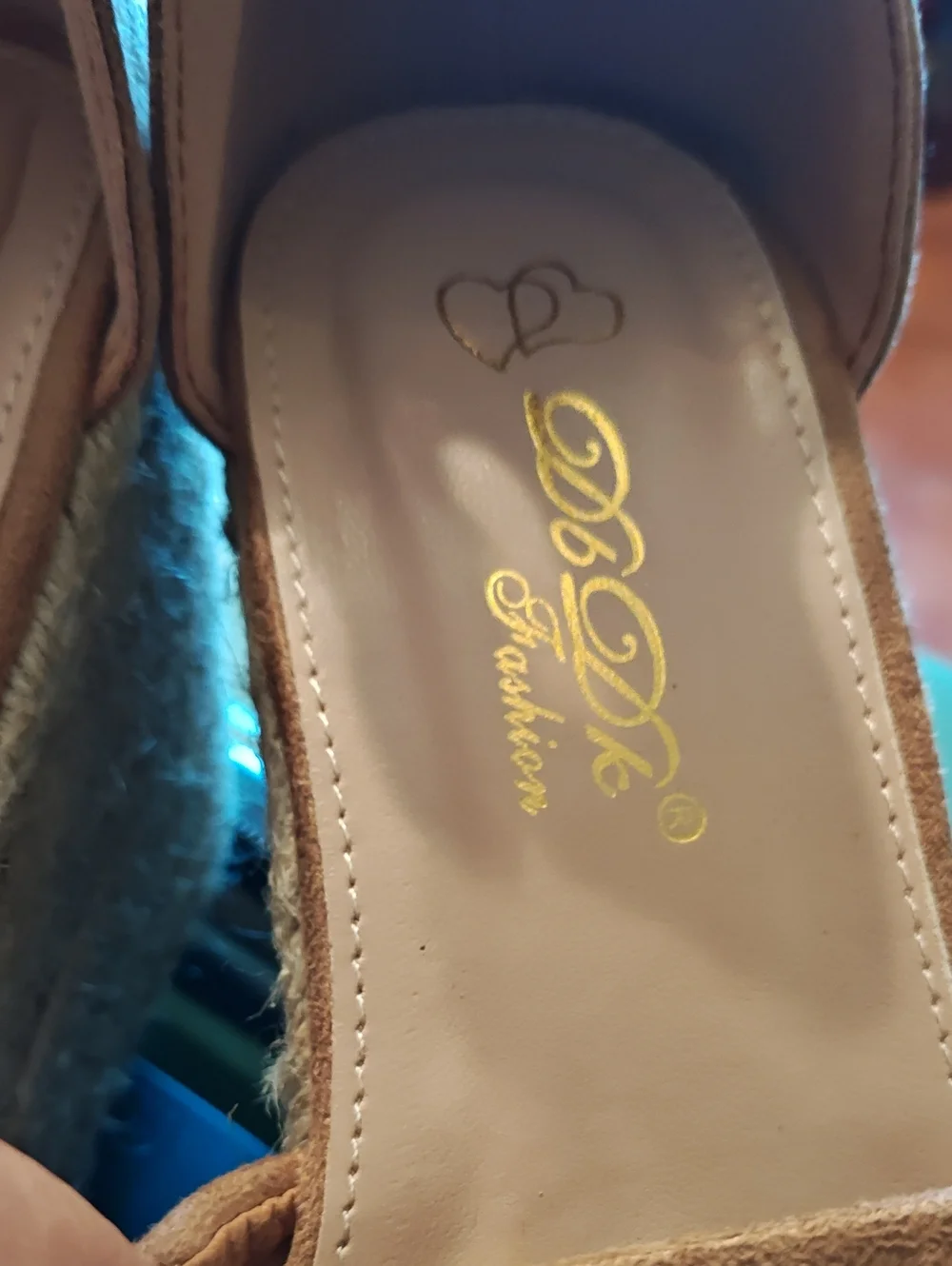 bebe Tan Suede Espadrille Platform Wedge Sandals